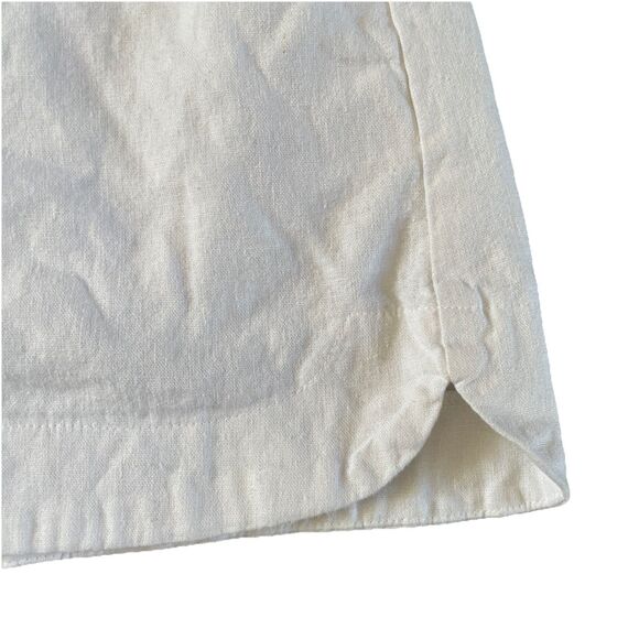 White Linen Blend Shorts Universal Thread L Pockets Summer Beach Casual‎ - Picture 2 of 7